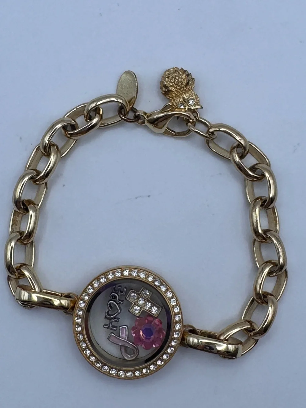 ORIGAMI OWL™️ Gold-Tone Floating Locket Bracelet W/ Charms